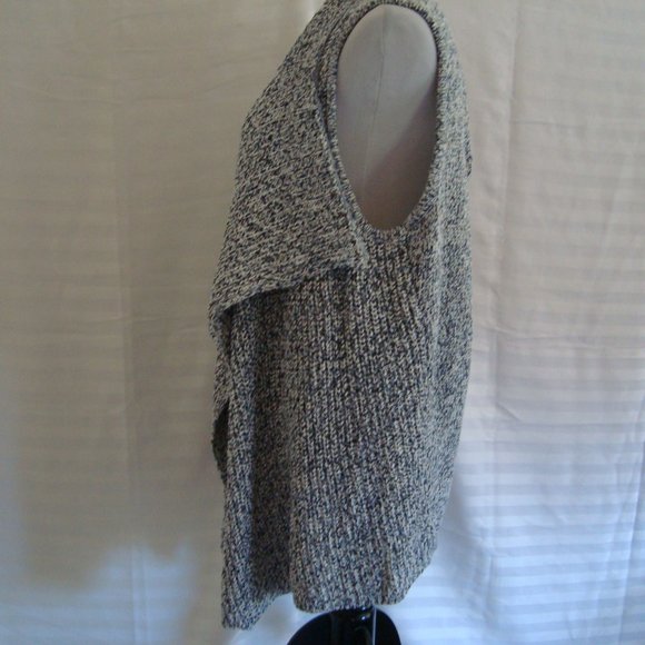 Jones New York Cardigan Shawl Sweater Vest Multicolored Gray Blue White Sz XL - Picture 6 of 10